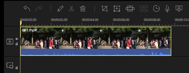 タイムラインの表示を拡大縮小する方法 動画編集ソフトEaseUS Video Editor