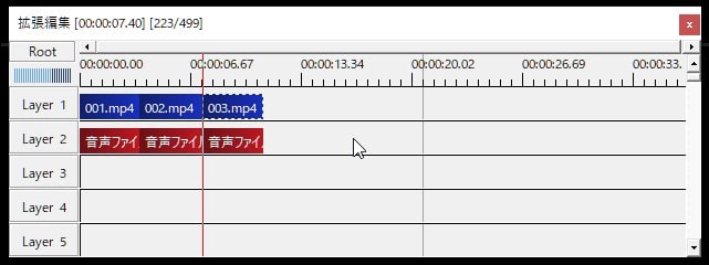 タイムラインの表示サイズを拡大・縮小する方法 動画編集フリーソフト AviUtlの使い方