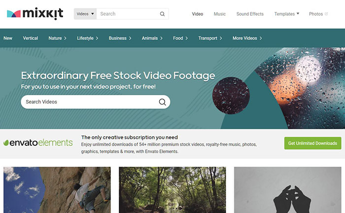 無料動画素材サービスmixkit