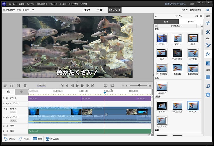 Adobe Premiere Elements動画編集ソフト