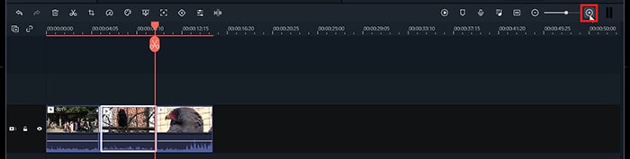タイムライン表示を拡大縮小する方法 Filmora動画編集ソフト