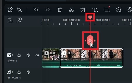 分割カット Filmora13使い方
